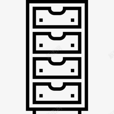 文件柜文件柜家具46线性图标图标