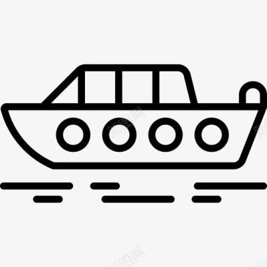 摩托艇速度快艇图标图标