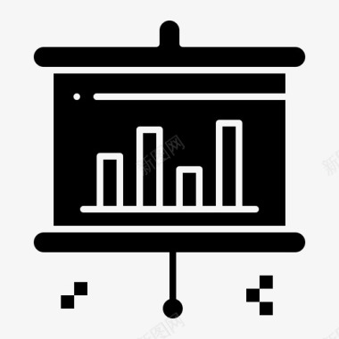 激情创业酒吧投影仪屏幕图标图标