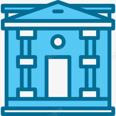 地产银行房地产105蓝色图标图标