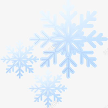 雪花冬季68彩色图标图标