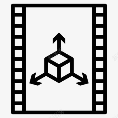 动画多媒体58线性图标图标