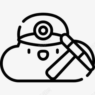 云服务器云加密货币59线性图标图标