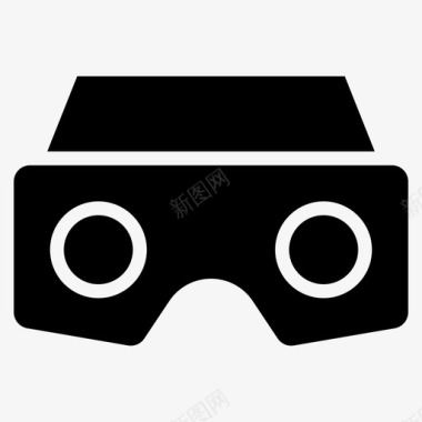 戴VR眼镜的ar眼镜增强型现实图标图标