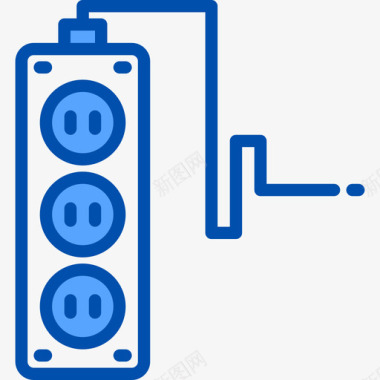 蓝色杭州标志插头能源生态4蓝色图标图标