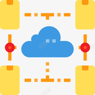 云标题栏云计算云技术22扁平图标图标