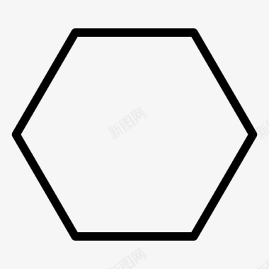 六边形几何形状图标图标