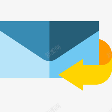 电子邮件客户端回复电子邮件25扁平图标图标