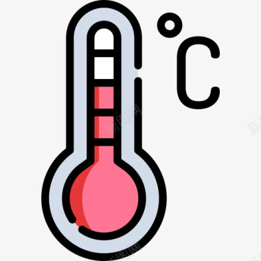 量温度温度计天气164线性颜色图标图标
