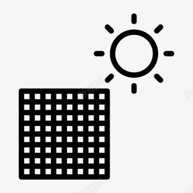 手绘太阳能板太阳能太阳能板太阳能系统图标图标