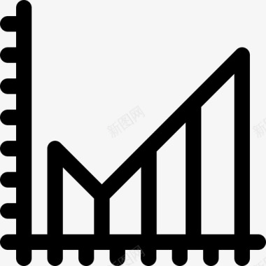 抽象图表图表营销增长9线性图标图标