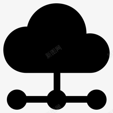 云网络云计算云服务器图标图标