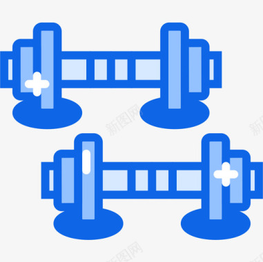 哑铃健身71蓝色图标图标