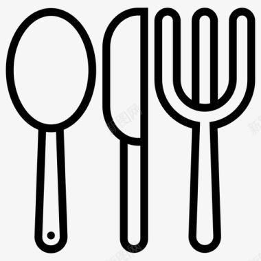 一次性餐具餐具勺子图标图标