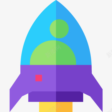 火箭儿童玩具6扁平图标图标