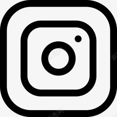 社交软件介绍Instagram社交媒体97线性图标图标