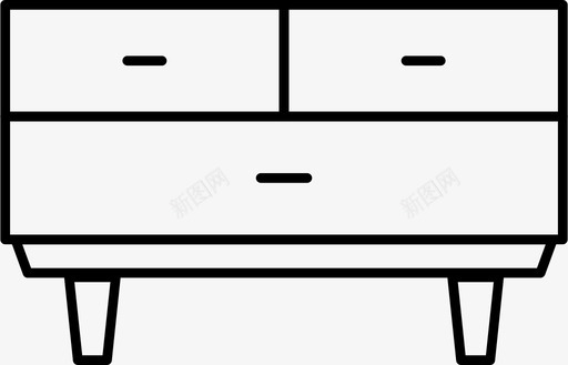 复古家具图标箱子抽屉家具图标图标