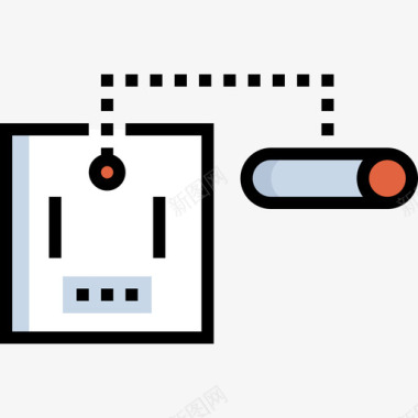 带插头插头domotics28线性颜色图标图标