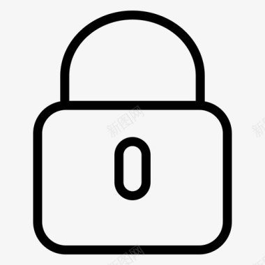 公共标识安全锁保护安全图标图标