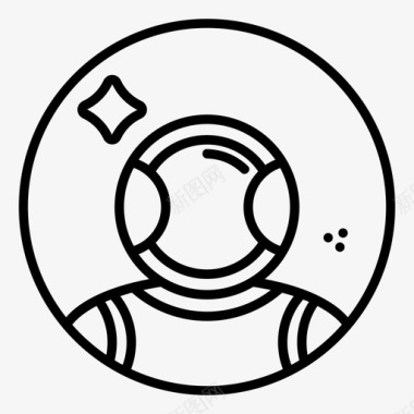 宇航员圆的太空的图标图标