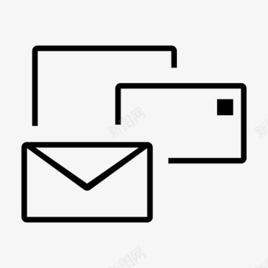 大量邮件电子邮件信封图标图标