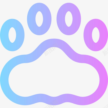 爪印冒险43渐变图标图标