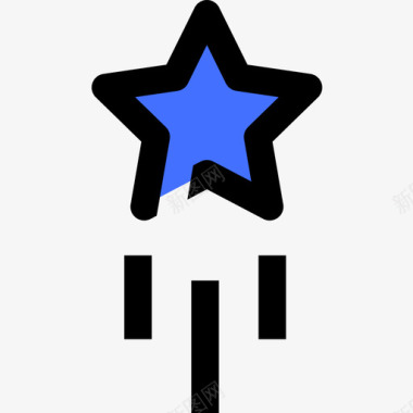 星星创意8蓝色图标图标