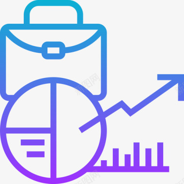数字77统计学数字营销108梯度图标图标