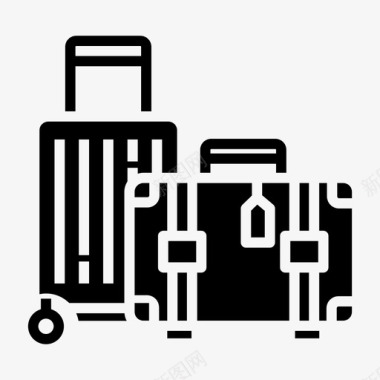 旅行行李假期图标图标