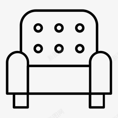 舒适沙发扶手椅图标图标