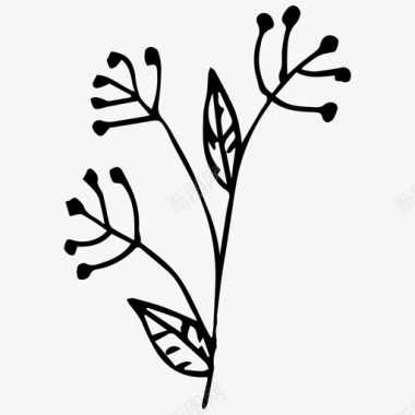 植物树枝花图标图标