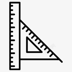 直角结构直尺结构测量图标高清图片