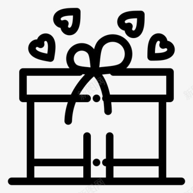 漂亮的礼物盒子礼物盒子丝带妈妈图标图标