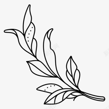 婚礼装饰橄榄枝繁花页面装饰图标图标