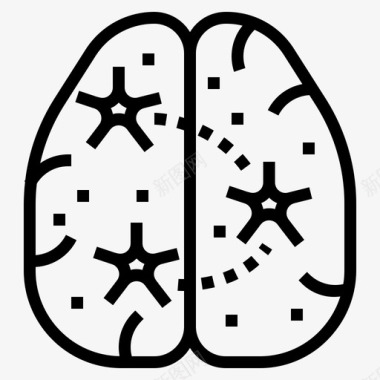 脑损伤细胞微粒图标图标