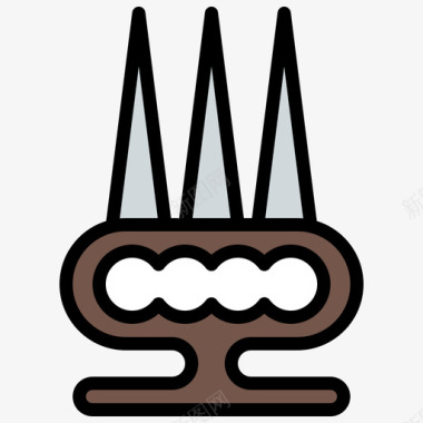 爪子忍者龟直线颜色图标图标