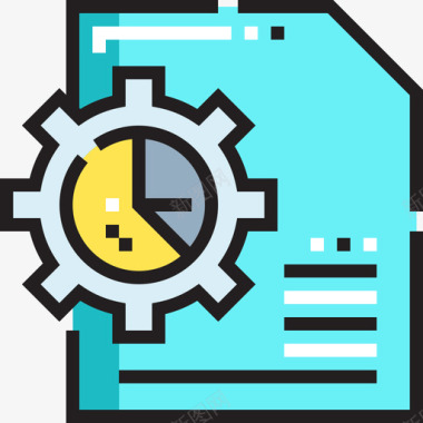 报告大数据18线性颜色图标图标