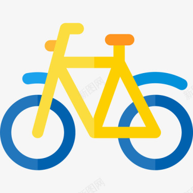 自行车自行车可持续能源31平板图标图标