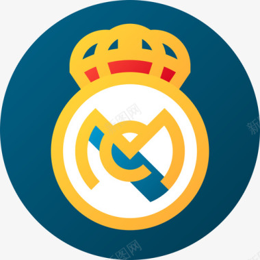 皇家马德里足球盾牌5梯度图标图标