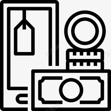 金钱金钱付款27直系图标图标