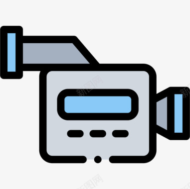5花瓣摄像机音频和视频5线性颜色图标图标
