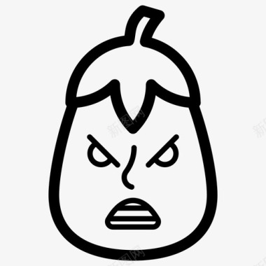 愤怒的布林贾尔脸愤怒的表情符号表情符号图标图标