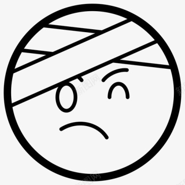 头巾表情符号表情符号情感图标图标