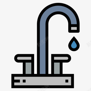 肾结构水龙头结构109线型颜色图标图标