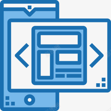 网页主页移动网页和开发28蓝色图标图标