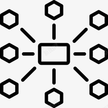 分配外包管理协作全球业务图标图标