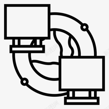 计算机滑块计算机连接网络图标图标