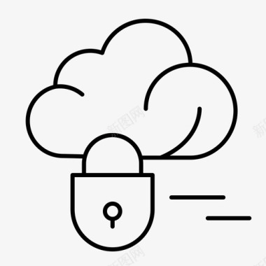 托管服务器机架云云锁服务器图标图标