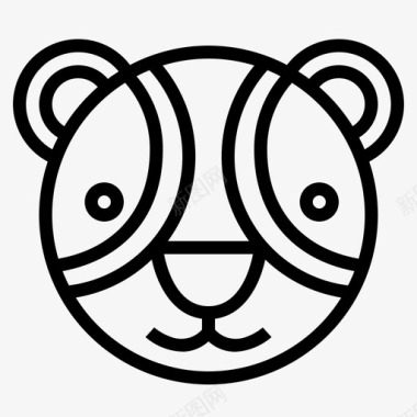 熊猫熊猫动物园14直系图标图标