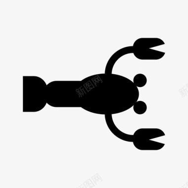 海水产品虾生物食物图标图标